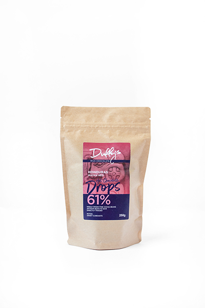 Duffy's Mayan Milk 61% chocolate drops 250g